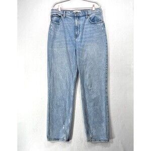 Abercrombie Fitch Jeans Women 32 Blue 90s Straight Ultra High Rise Curve Love